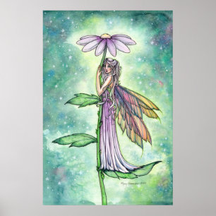 Poster Jardin étoilé Art Floral de Printemps Fée Aquarell