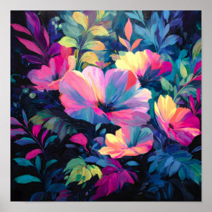 Poster Jardin Floral de printemps de la ruée de fleurs