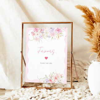 Poster Jardin Floral Fleur sauvage moderne Faveurs nuptia