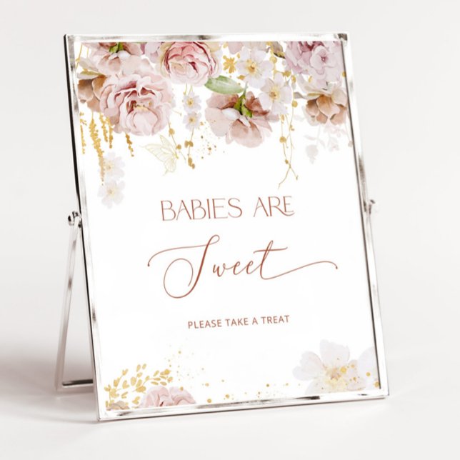 Poster Jardin floral Les bébés sont doux prendre un plais (Créateur téléchargé)