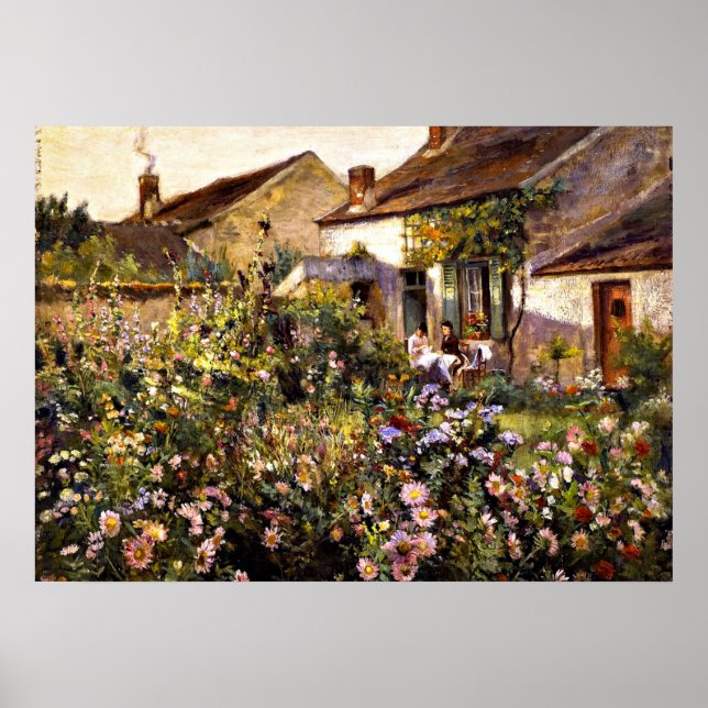 Poster Jardin français - une peinture d'Otto Stark (Devant)