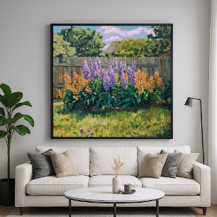 Poster Jardin Garden - Style impressionniste Art Floral