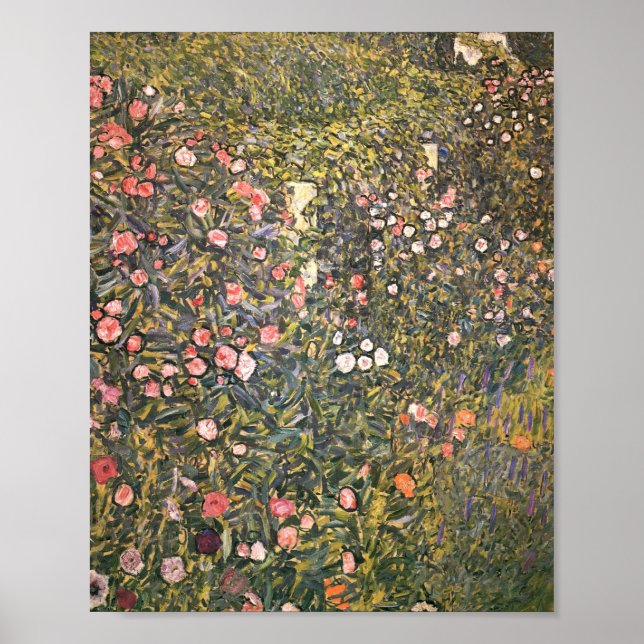 Poster Jardin Italien Par Gustav Klimt (Devant)