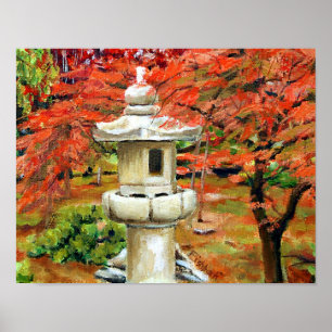 Poster Jardin japonais de St Louis Missouri pittoresque