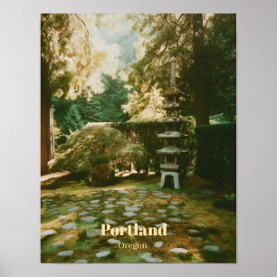 Poster Jardin Japonais, Portland, Oregon Souvenir