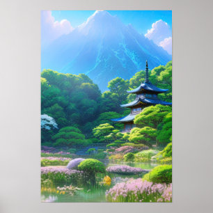 Poster Jardin japonais serein