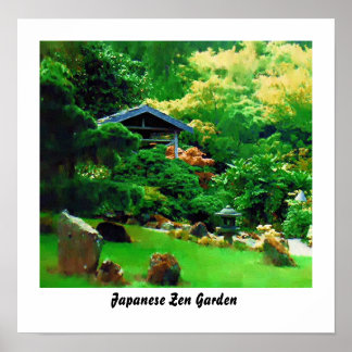 Poster Jardin japonais zen