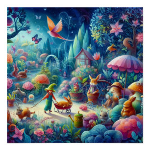 Poster Jardin lunaire