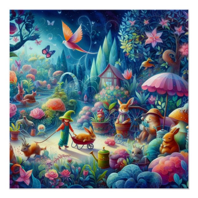 Poster Jardin lunaire (Devant)