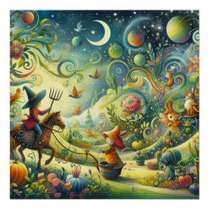 Poster Jardin lunaire