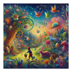 Poster Jardin lunaire