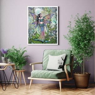 Poster Jardin Magique Fée Fantaisie Art par Molly Harriso