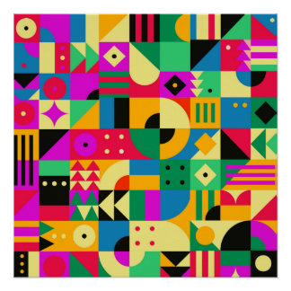 Poster Jardin moderne Abstrait