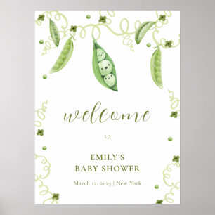 Poster Jardin moderne Sweet Pea Baby shower Accueil
