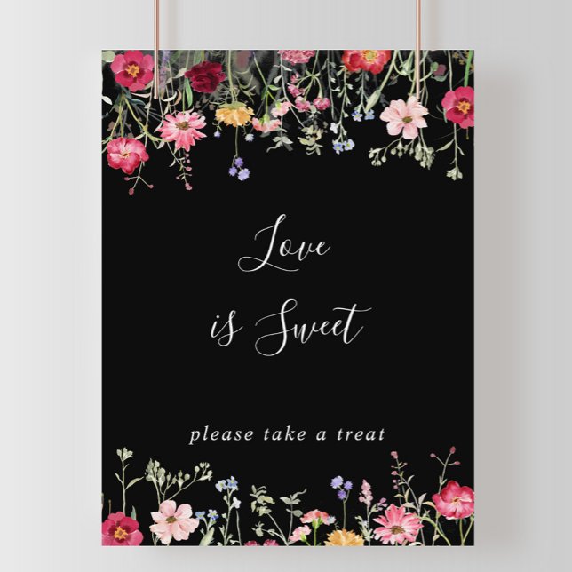 Poster Jardin Multicolor Fleur sauvage L'amour est signe  (Créateur téléchargé)