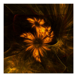 Poster Jardin mystique Art Abstrait