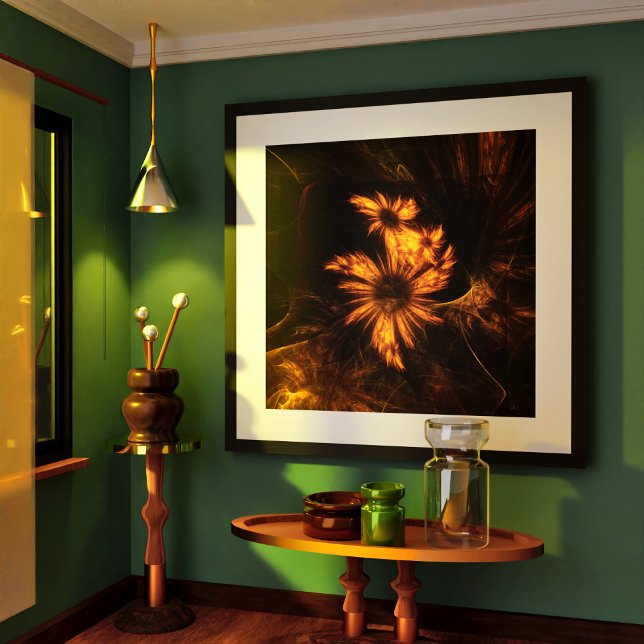 Poster Jardin mystique Art Abstrait (Mystique Garden Abstract Art Poster)