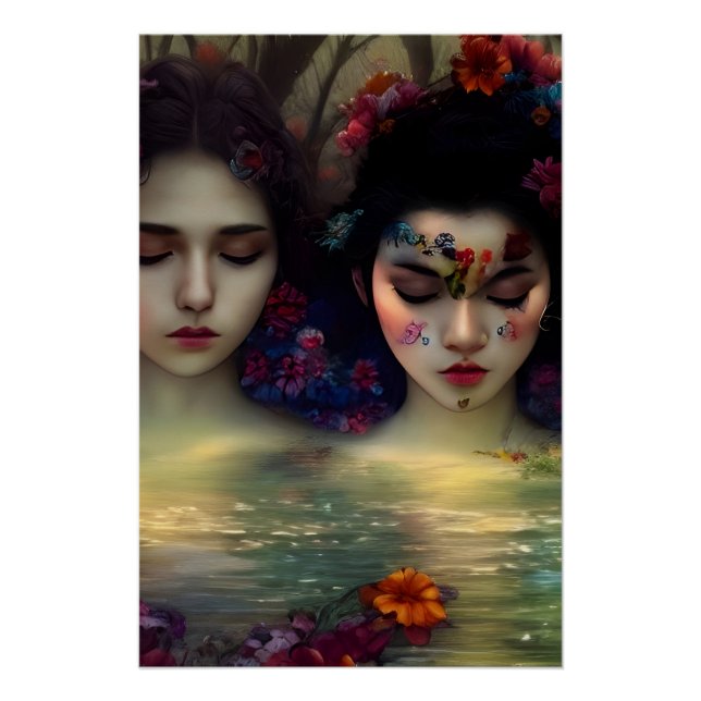 Poster Jardin mystique : Rêves floraux (Devant)