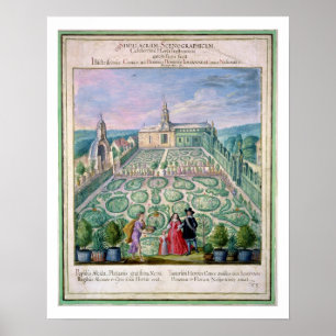 Poster Jardin néerlandais, 1650 (avec papier)