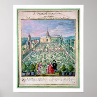 Poster Jardin néerlandais, 1650 (avec papier)