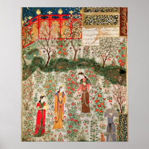 Poster Jardin persan, XVème siècle (la semaine sur le