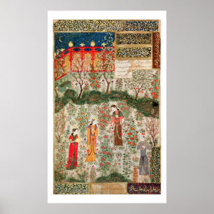 Poster Jardin persan, XVème siècle (la semaine sur le