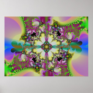 Poster jardin psychédélique 2