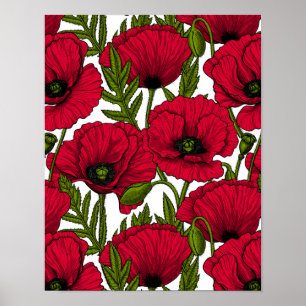 Poster Jardin Red Poppy 2
