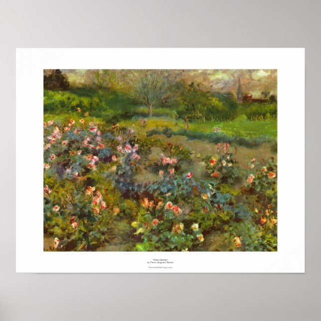 Poster Jardin rose de Renoir (Devant)