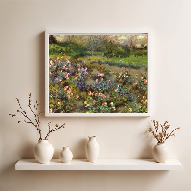 Poster Jardin rose, Renoir (Créateur téléchargé)