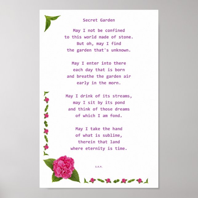 Poster Jardin secret (Devant)