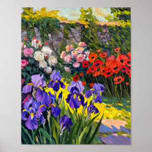Poster Jardin Secret Baigné de Soleil, Peinture à l'Huile