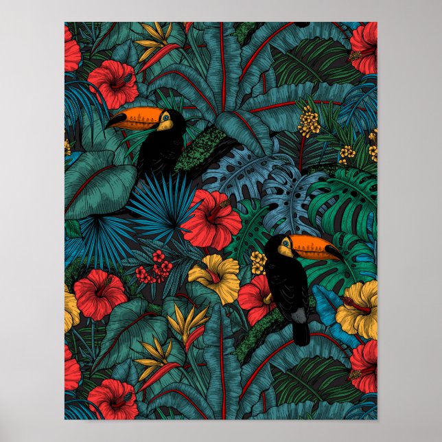 Poster Jardin toucan (Devant)