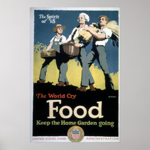 Poster Jardin vintage WW1