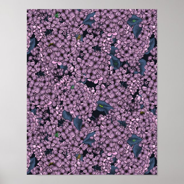 Poster Jardin Violet Lilac (Devant)