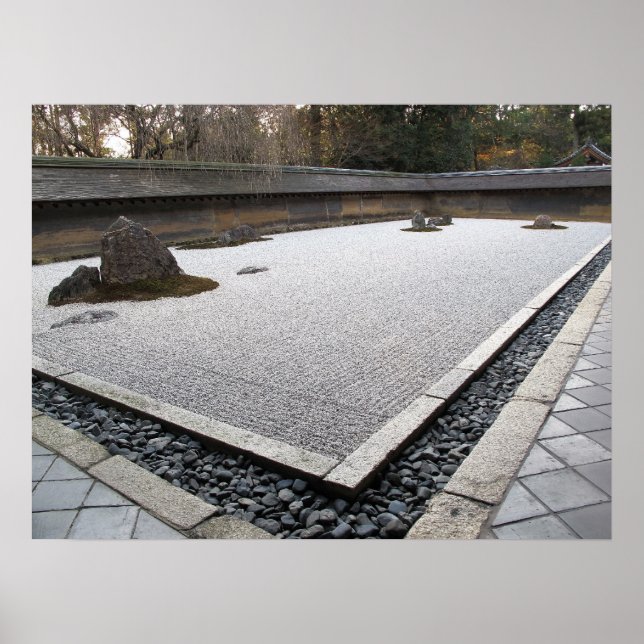 Poster Jardin Zen Ryoan-ji (Devant)