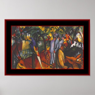 Poster Jardin zoologique d'Art Vintage Août Macke