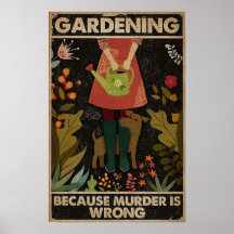 Jardinage parce que le meurtre est faux