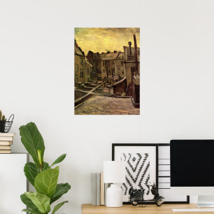 Poster Jardins de vieilles maisons par Vincent van Gogh
