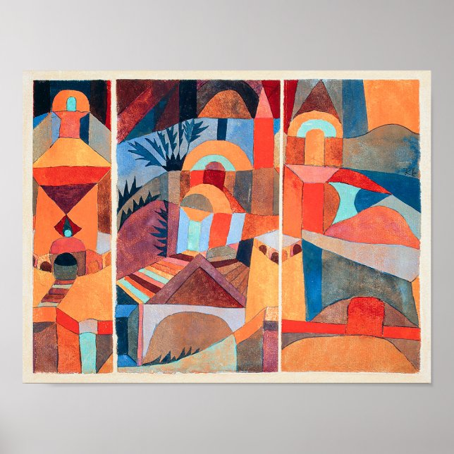 Poster Jardins du Temple | Paul Klee | (Devant)