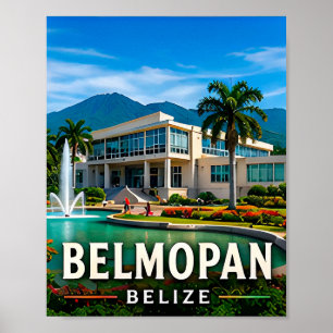 Poster Jardins Tropicaux de Belmopan et Beauté Bélizienne