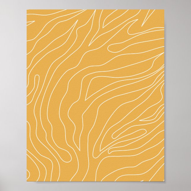 Poster Jaune Abstrait minimal (Devant)