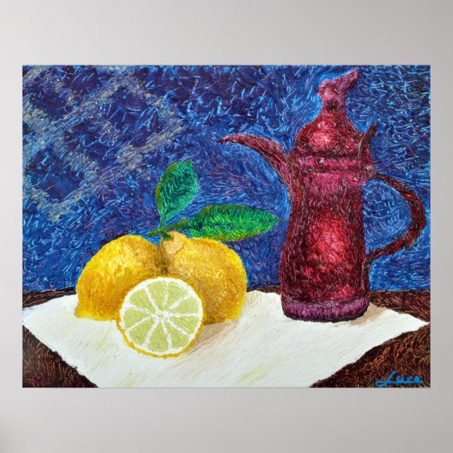 Poster Jaune citron (Devant)