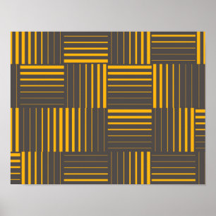 Poster Jaune, cool, unique, tendance, lignes modernes