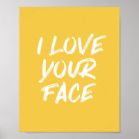 Jaune J'aime votre citation de typographie du visa