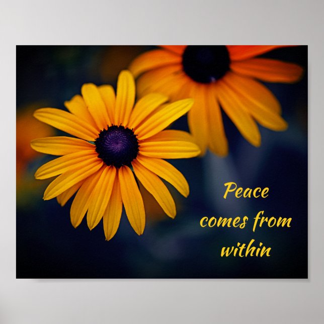 Poster Jaune Jaune Noir Susan Garden Motivation (Devant)