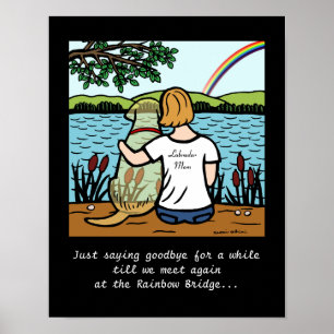 Poster Jaune Labrador Angel et maman