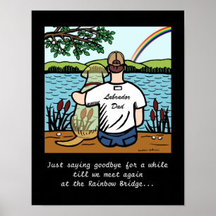 Poster Jaune Labrador Angel et papa 1