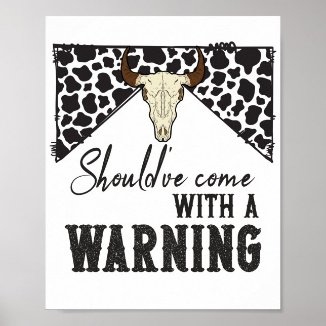 Poster J'aurais dû venir avec un avertissement (Devant)