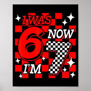Poster J'avais 6 7 ans drôle 67 mème 7ème anniversaire ga